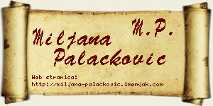 Miljana Palačković vizit kartica
